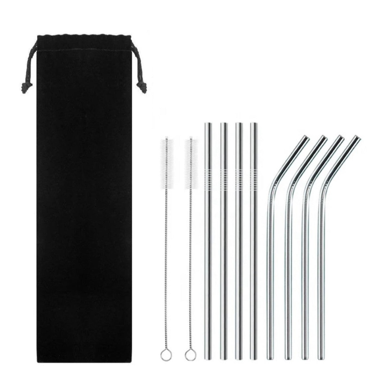 STAINLESS STEEL STRAW | SHORT 15cm (BLACK)
