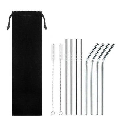STAINLESS STEEL STRAW | SHORT 15cm (BLACK)