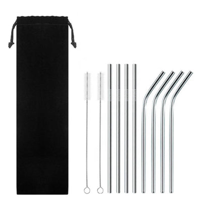 STAINLESS STEEL STRAW | SHORT 15cm (SILVER)