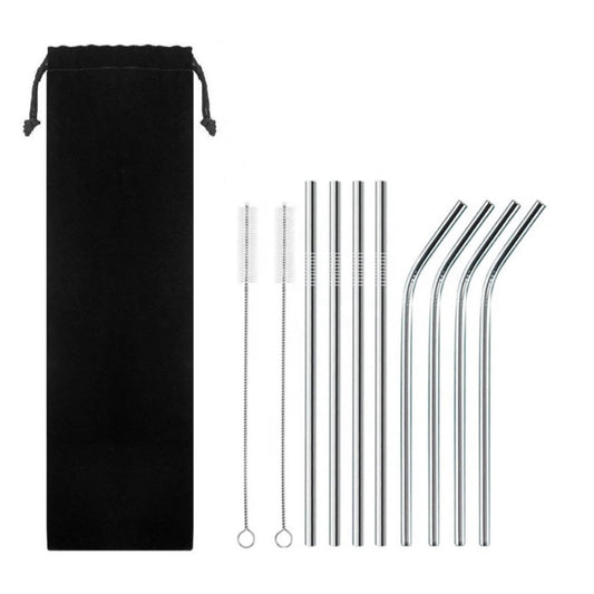 STAINLESS STEEL STRAW | SHORT 15cm (SILVER)